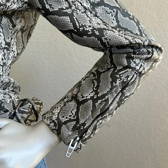BLANKNYC Snake Print Faux-Leather Moto Jacket - Picture 6 of 10